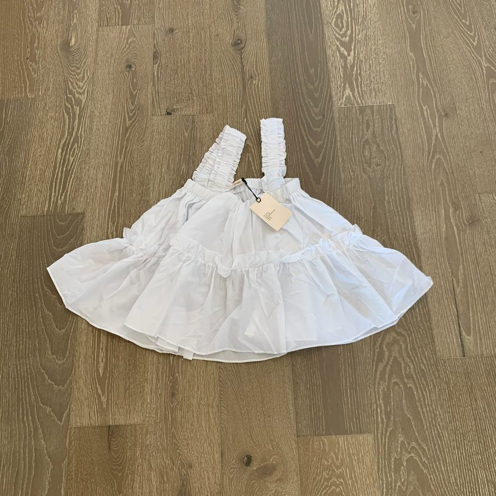 Brogger Olivia Crushed Rip stop top in white